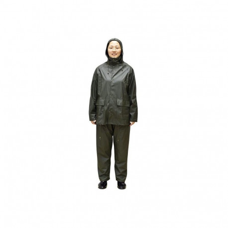 PU RAIN SET WS2U00G SIZE M OLIVE GREEN