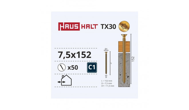 WINDOWS FRAME SCREW 7.5X152 50PCS (8)