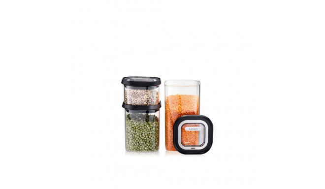 GEFU 12807 Rectangular Set 1.4 L Black, Transparent 3 pc(s)