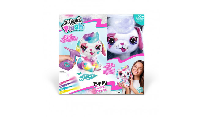 AIRBRUSH PLUSH Plīša DIY komplekts Kucēns ar aerogrāfijas, 26 cm