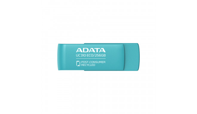 ADATA  MEMORY DRIVE FLASH USB3.2 256G/GREEN UC310E-256G-RGN