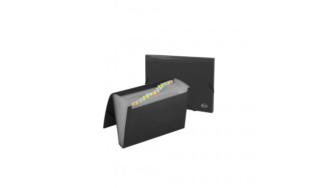 Lõõtsmapp A4 12-section folder with corner rubber black FOROFIS