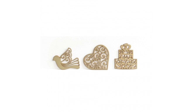 Puidust ornamendid Armastus 9tk