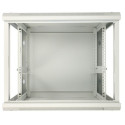 Wall cabinet rack 12U 600x600 gray metal door