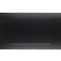 Wall cabinet 4U 600x600 black glass door