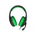 Natec kõrvaklapid + mikrofon Genesis Argon 200, roheline