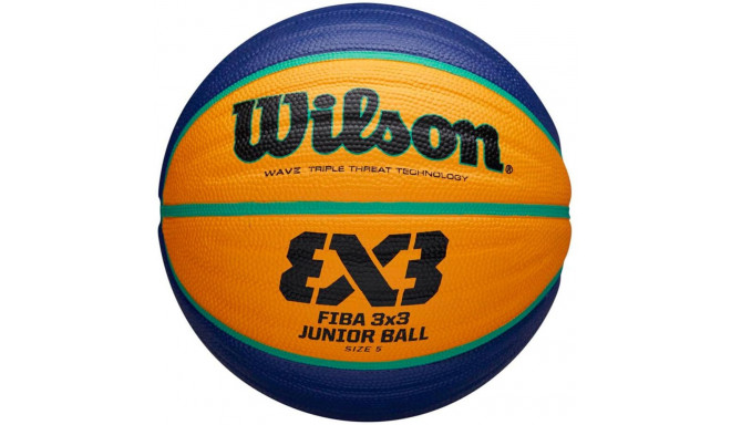 Piłka koszykowa Wilson Fiba 3x3 Junior żółto-niebieska WTB1133XB 5