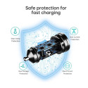 Choetech TC0014 USB-C USB-A PD 60W autonabíječka s LED podsvícením - černá