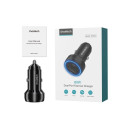 Choetech TC0014 USB-C USB-A PD 60W autonabíječka s LED podsvícením - černá