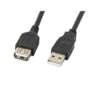 Lanberg kaabel USB-A M/F 2.0 5m, must