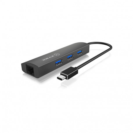 "ICY BOX IB-HUB1406-C USB-C HUB 4-Port 3xUSB 3.0; 1xGigabit LAN"