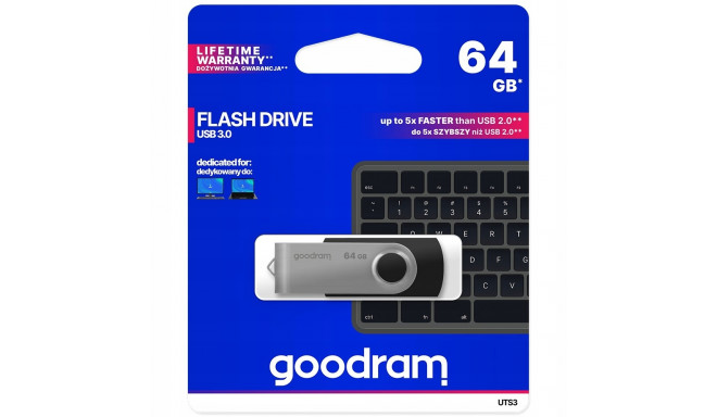 Goodram pendrive 64GB USB 3.0 Twister black