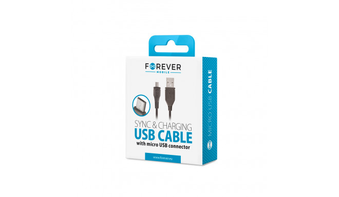 Forever cable USB - microUSB 1,0 m 1A black