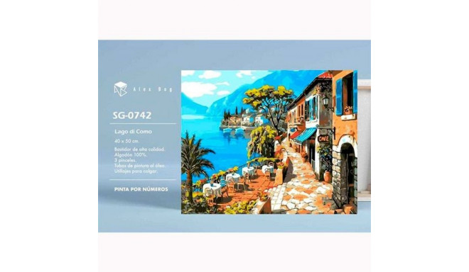 Paint by Numbers Set Alex Bog Lago di Como 40 x 50 cm Numbers