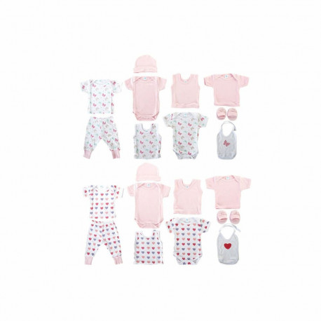 Предметы одежды DKD Home Decor Белый Розовый (2 штук) Хлопок 0-6 Months