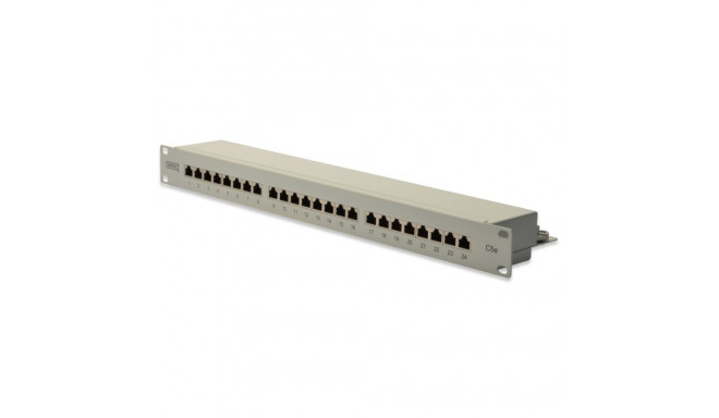 DIGITUS Patch panel,CAT5E,19",24xSTP RJ45,beige