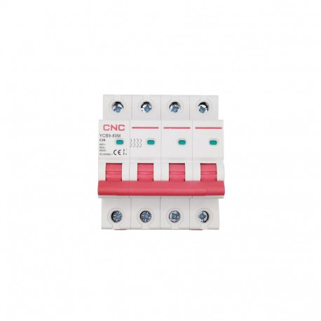 Miniature Circuit Breaker, 4P, 20A, Class C, 6kA