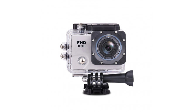 DV2400 Full HD Wi-Fi 12Mpx sports camera, wide-angle waterproof + accessories - white