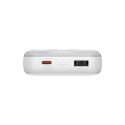 Powerbanka Baseus Comet Series s displejem 20000mAh 22,5W - bílá + USB-A - USB-C kabel 0,3m - bílá