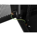 RACK CABINET 19" WALL-MOUNT 12U/600X450 WITH PERFORATED DOOR BLACK LANBERG (FLAT PACK)