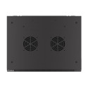 RACK CABINET 19" WALL-MOUNT 12U/600X450 WITH PERFORATED DOOR BLACK LANBERG (FLAT PACK)