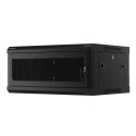 RACK CABINET 19" WALL-MOUNT 4U/600X450 WITH PERFORATED DOOR BLACK LANBERG (FLAT PACK)