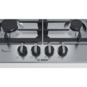 Bosch Serie 6 PCH6A5B90 hob Black, Stainless steel Built-in Gas 4 zone(s)