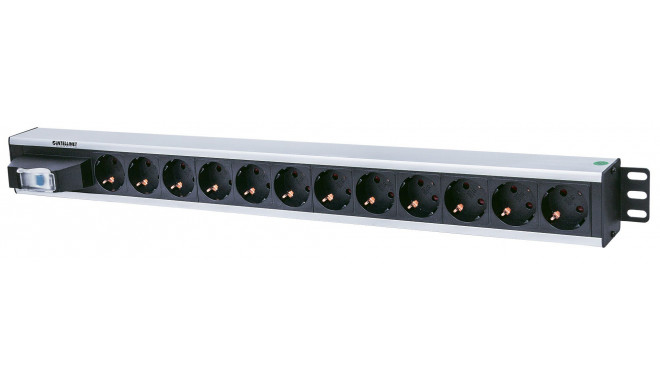 Intellinet Vertical Rackmount 12-Output Power Distribution Unit (PDU), EU CEE 7/3 Outlets, With Sing