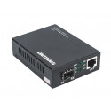 Intellinet 10GBase-T to 10GBase-R Media Converter, 1 x 10 GB SFP+ Slot, 1 x 10GB RJ45 Port