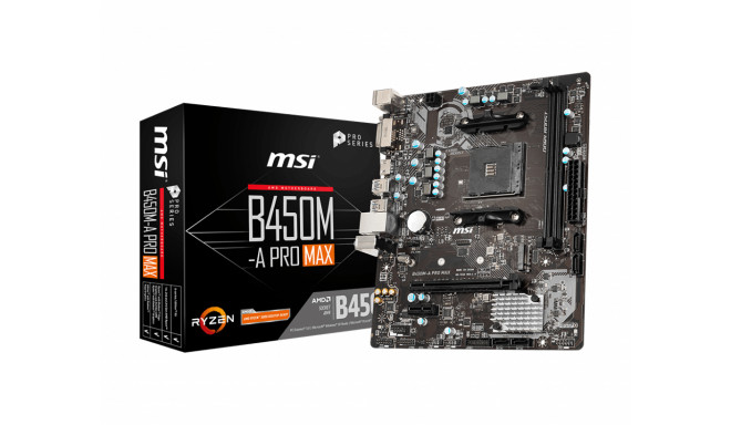 MSI emaplaat B450M-A Pro Max AMD B450 AM4 micro ATX