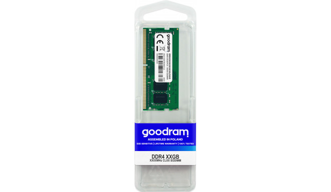 Goodram GR3200S464L22/16G mälumoodul 16 GB 1 x 16 GB DDR4 3200 MHz