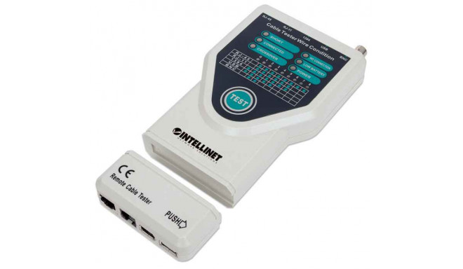 Intellinet 5-in-1 Cable Tester, Tests 5 Commonly Used Network RJ45 and Computer Cables