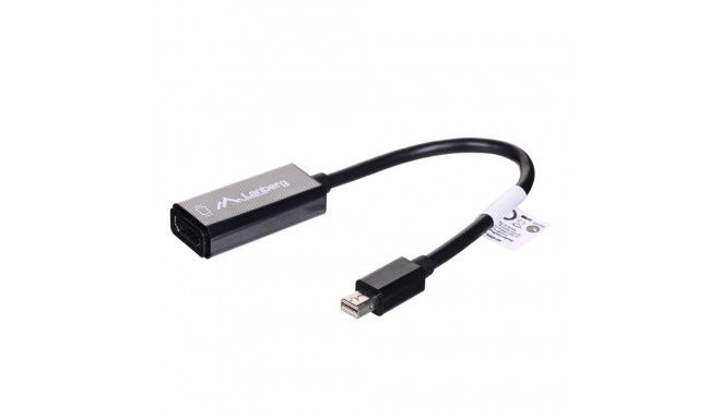 Lanberg AD-0005-BK video cable adapter 0.2 m Mini DisplayPort HDMI Type A (Standard) Black