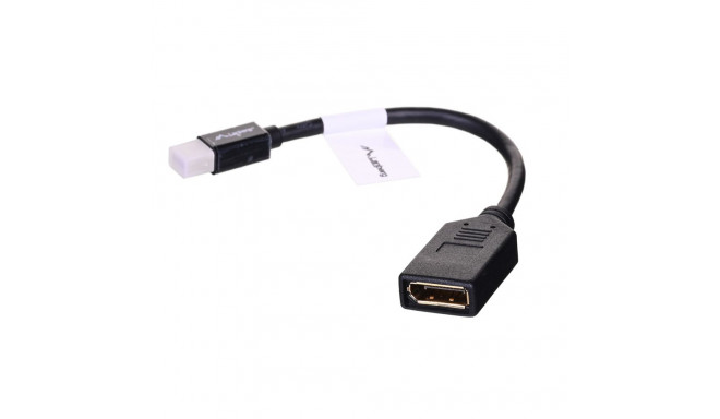 Lanberg AD-0003-BK DisplayPort kaabel 0.12 m Mini DisplayPort Must