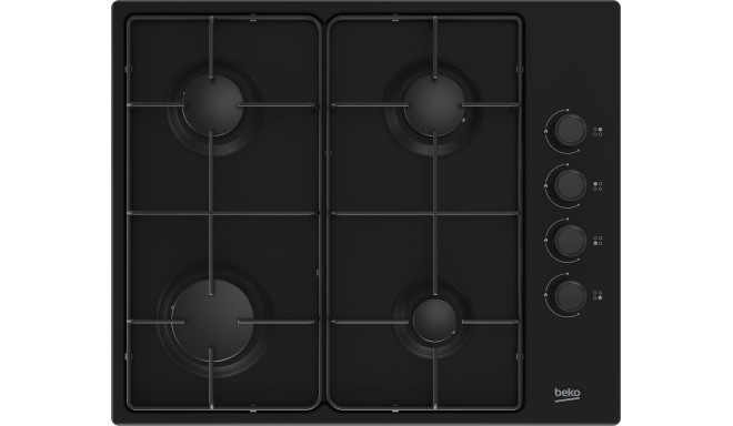 Beko HIBG64120SB hob Black Built-in 60 cm Gas 4 zone(s)