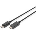 "Digitus DisplayPort > HDMI (ST-ST) 2m Adapterkabel 4K 60Hz Black"