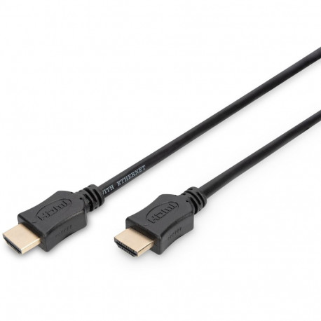 "DIGITUS HDMI-Kabel A->A Ethernet St/St 2.0m schwarz gold Polybeutel"