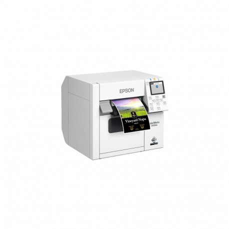 "Epson CW-C4000e (mk) Desktop-Farbetikettendrucker mit mattschwarzer Tinte"