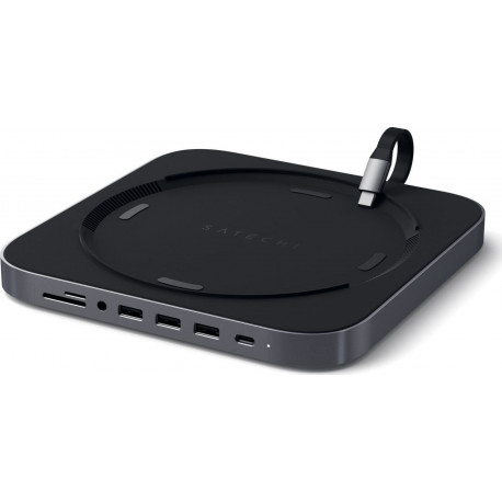 Satechi Aluminum for Mac Mini USB-C (USB-C, 3x USB-A, micro/SD card reader, jack port) (space gray)