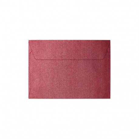 Metallik ümbrik Pearl Red C6 - 10tk, liimiribaga