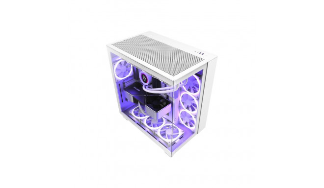 NZXT PC korpus H9 Flow midi-tower aknaga valge