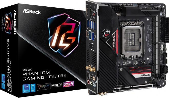 ASRock Z690 Phantom Gaming-ITX/TB4, Intel Z690 emaplaat - sokkel 1700, DDR5