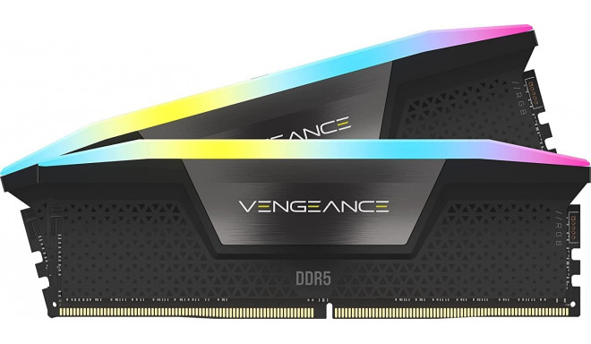 Corsair 32 GB DDR5-6400 Kit, memory (black, CMH32GX5M2B6400C36, Vengeance RGB)