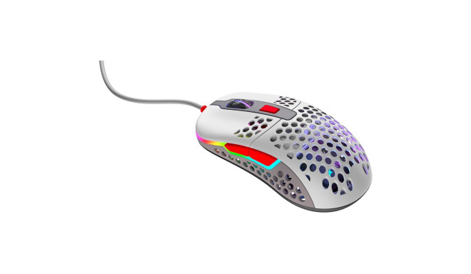 CHERRY Xtrfy M42 RGB, gaming mouse (gray/red)