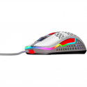 CHERRY Xtrfy M42 RGB, gaming mouse (gray/red)