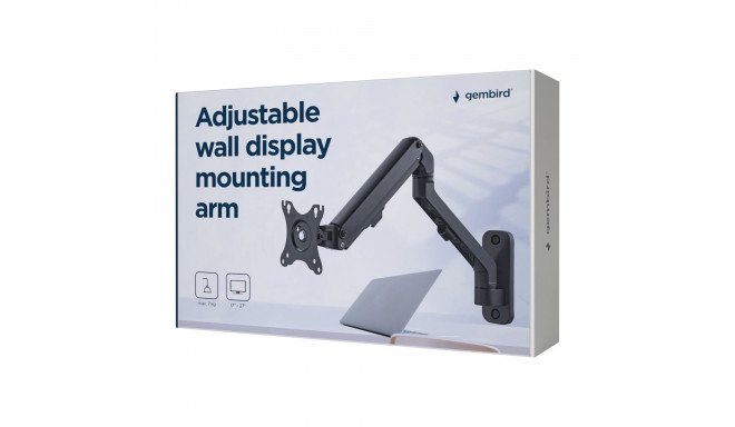 GEMBIRD MA-WA1-02 Reguleeritav seinakinnitus ekraanile kuni 27" / 7 kg