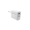 USB CHARGER NATEC RIBERA GAN 1X USB-A + 1X USB-C 45W WHITE