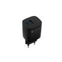 USB CHARGER NATEC RIBERA GAN 1X USB-A + 1X USB-C 30W BLACK
