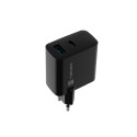 USB CHARGER NATEC RIBERA GAN 1X USB-A + 1X USB-C 65W BLACK