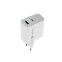 USB CHARGER NATEC RIBERA GAN 1X USB-A + 1X USB-C 45W WHITE